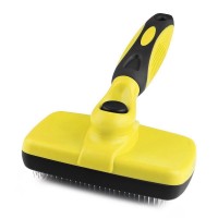 Pet Grooming Dematting Brush Easily Removes Mats and Tangles from the Pet's Coat Self Cleaning Slicker Brush