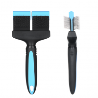 Double Sided Flexible Slicker Pet Grooming Dog Brush for Healthy Shiny Coat Prevent Tangles, Comfortable Massage and Easy Remove