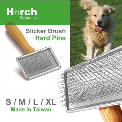 Pro Durable Stainless Steel Pin Wooden Handle Slicker Brush 2020